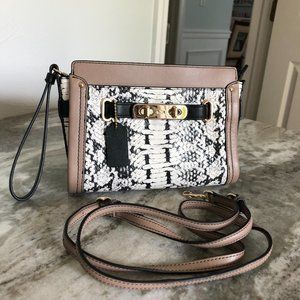 Coach Swagger Wristlet - Color Block Exotic Emboss